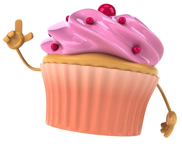 Lustige Cartoon-Cupcake — Stockfoto