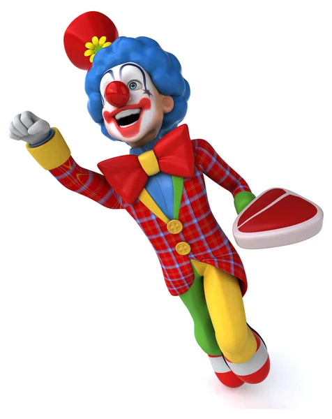 Divertente clown cartone animato — Foto Stock