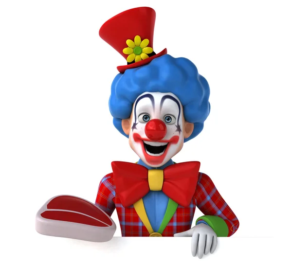 Leuke cartoon clown — Stockfoto