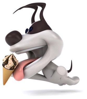 eğlenceli bir karikatür köpek