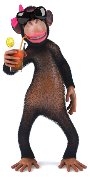 Fun cartoon monkey — Stock Photo, Image