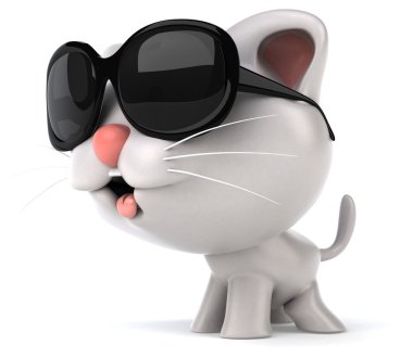 eğlenceli bir karikatür kedi