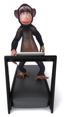 Eğlenceli karikatür maymun