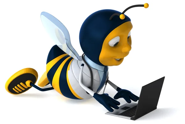 Leuke cartoon bee — Stockfoto