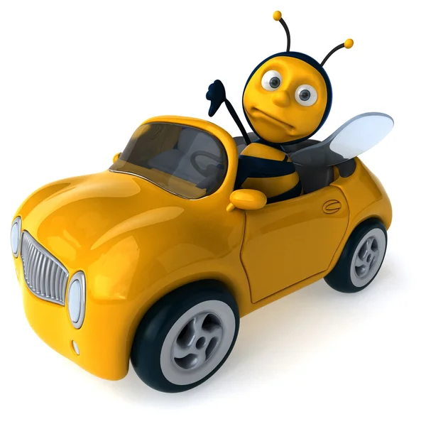 Весела бджола в машині — стокове фото