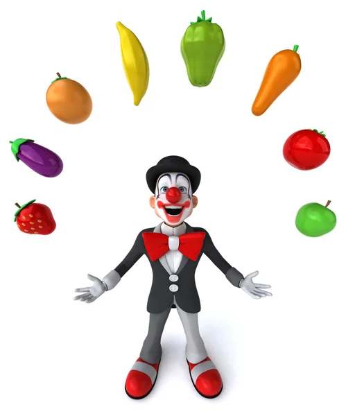 Leuke cartoon clown — Stockfoto