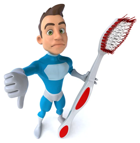 Fun cartoon superhero — Stock Photo, Image