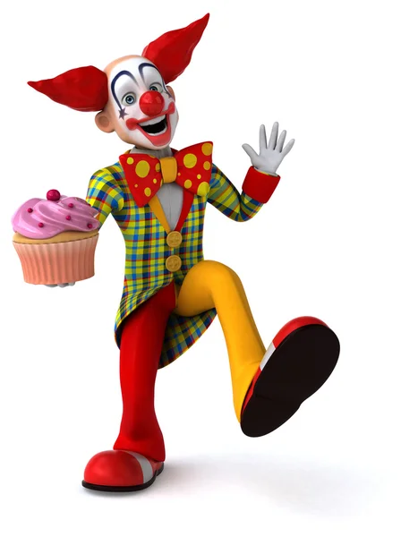 Roliga tecknade clown — Stockfoto