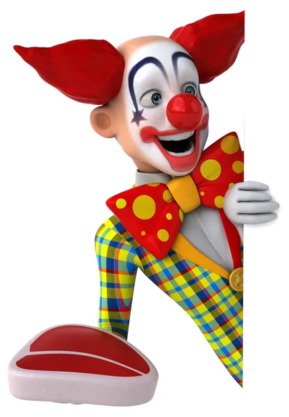 Divertente clown cartone animato — Foto Stock