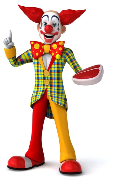 Divertente clown cartone animato — Foto Stock