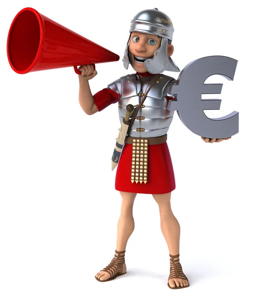 Divertido soldado romano de dibujos animados —  Fotos de Stock