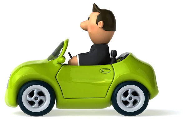 Fun cartoon car with car — Stock Photo, Image