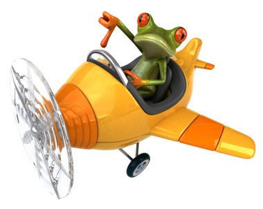 Düzlemde eğlenceli kurbağa