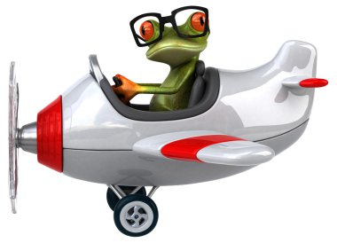 Düzlemde eğlenceli kurbağa