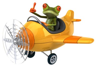 Eğlenceli çizgi film kurbağa