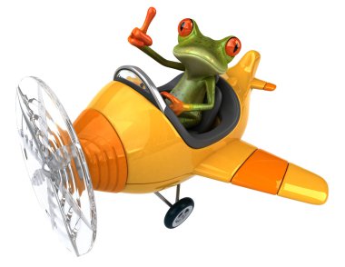 Eğlenceli çizgi film kurbağa