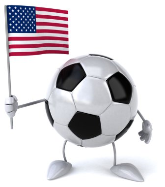 Futbol topu bayrak ile