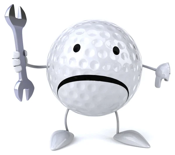 Cartoon golfbal — Stockfoto