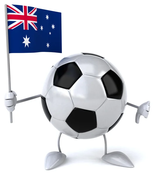 Football ball with flag — Stock Photo, Image