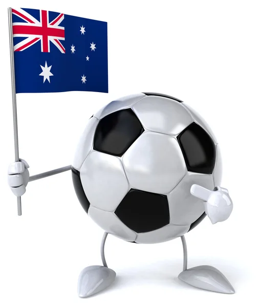 Football ball with flag — Stock Photo, Image