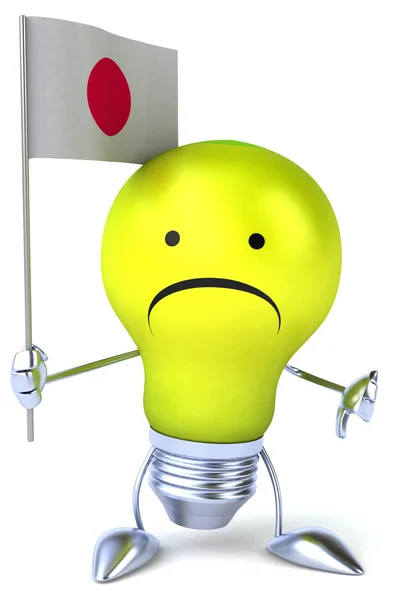 Fun cartoon light bulb — Stock Photo, Image