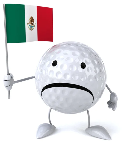 Fun cartoon Golf ball — Stock Photo, Image