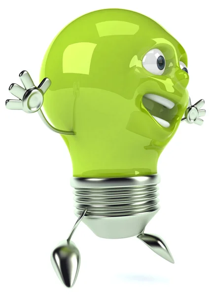 Cartoon light bulb — Stock Photo, Image
