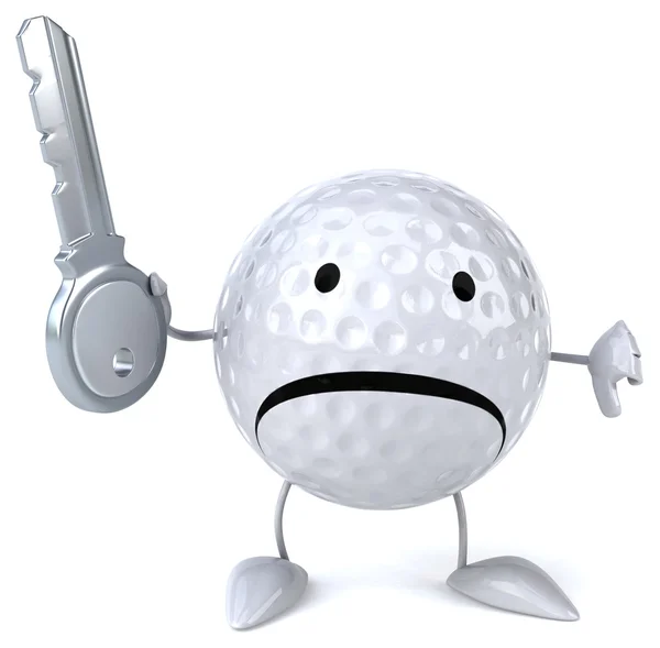 Spaß Cartoon Golfball — Stockfoto