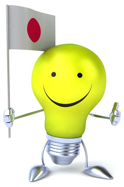 Cartoon light bulb — Stock Photo, Image