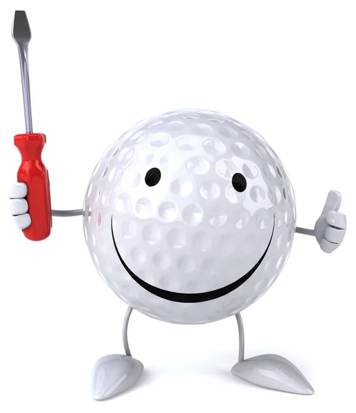 Cartoon golfboll — Stockfoto