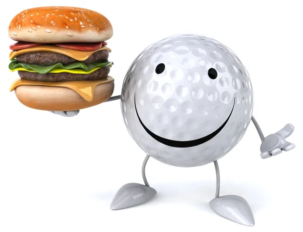 Cartoon Golf ball — Stock Photo, Image