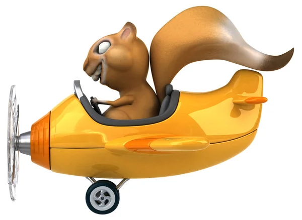 Fun cartoon squirrel — Stock Photo, Image