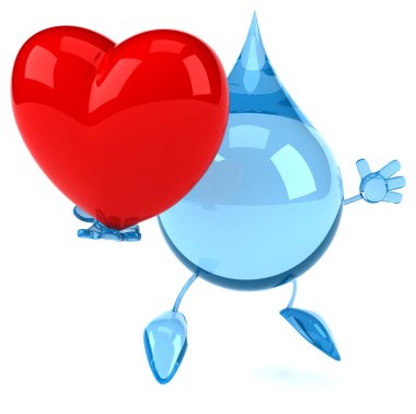 Eğlenceli çizgi film su damlası