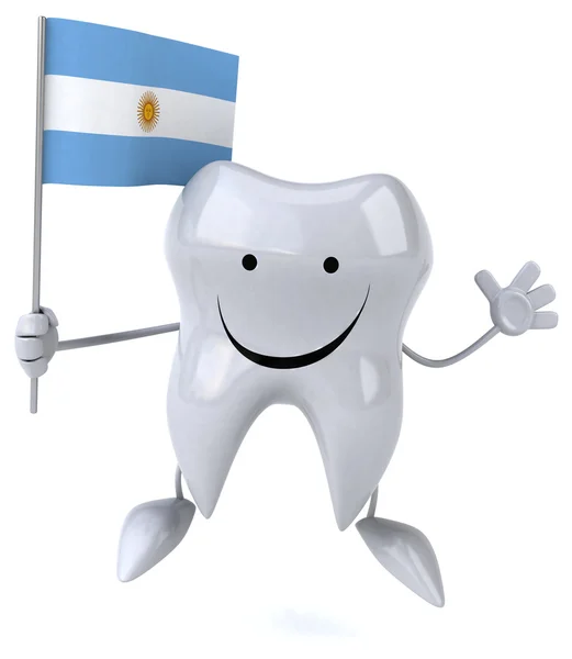 Rajzfilm fogat zászló — Stock Fotó