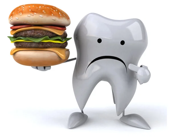 Funny cartoon tooth — Stock Photo, Image
