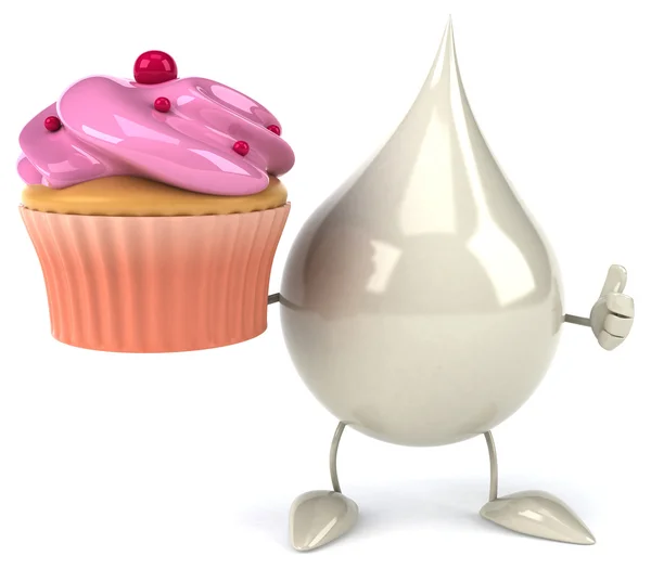 Cartoon Milk drop — Stock Photo, Image