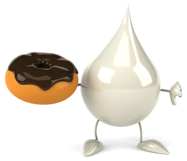 Desenho animado gota de leite — Fotografia de Stock