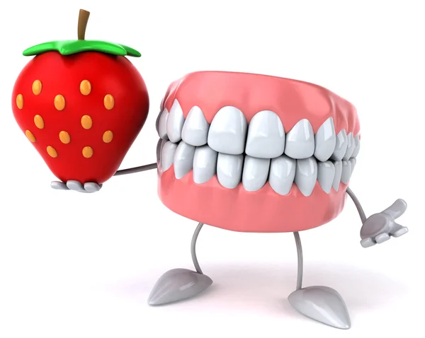 Divertido desenhos animados dentes — Fotografia de Stock