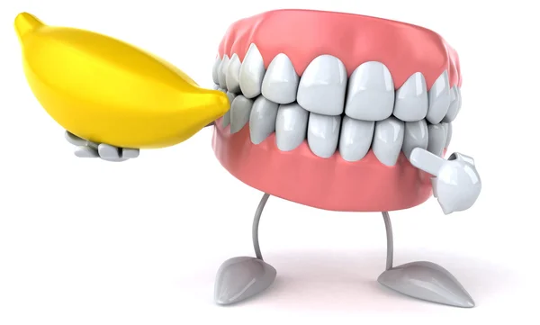 Eğlenceli çizgi film diş — Stok fotoğraf