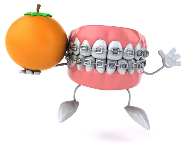 Смешные карикатурные зубы — стоковое фото