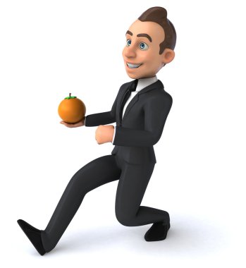 Eğlenceli karikatür işadamı