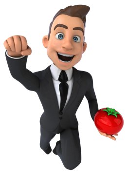 Eğlenceli karikatür işadamı