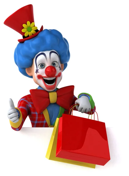 Fun cartoon clown — Stock Photo, Image