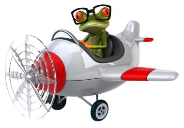 komik karikatür kurbağa