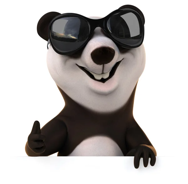 Eğlenceli çizgi film panda — Stok fotoğraf