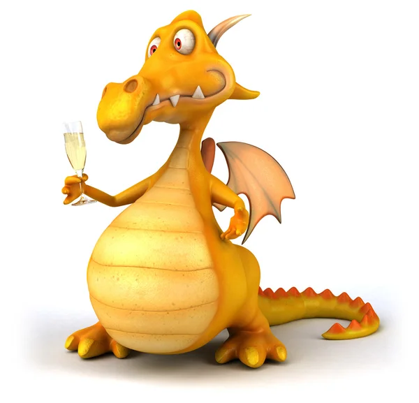 Zábavné kreslené drak — Stock fotografie