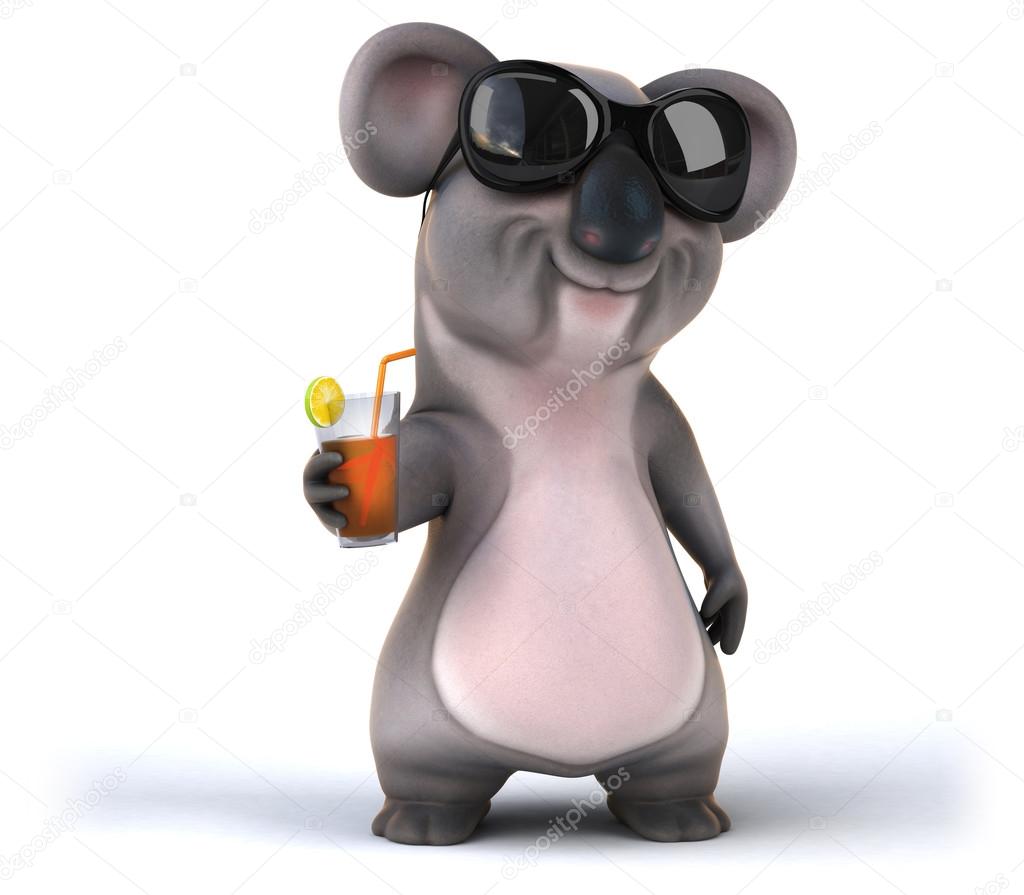 Fun cartoon koala