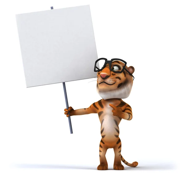 Кумедний мультфільм тигр — стокове фото