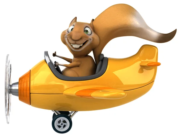 Fun cartoon little squirrel — Stock Photo, Image