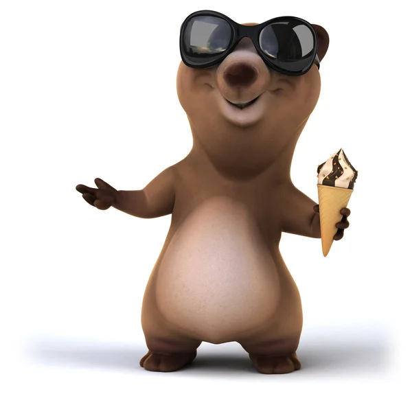 Fun cartoon bear — Stock Photo, Image